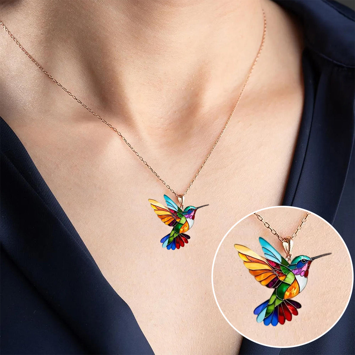 Manera | – Elegante Collar Colibrí de Colores