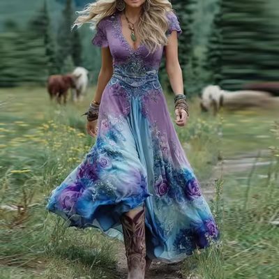 Manera | Vestido sastre floral y fluido