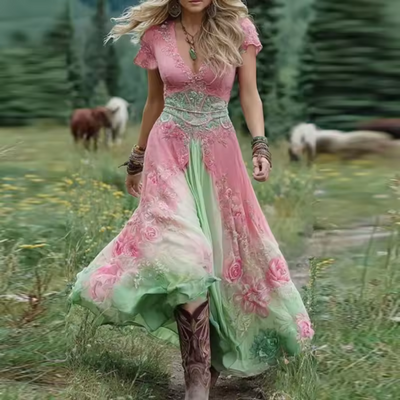 Manera | Vestido sastre floral y fluido