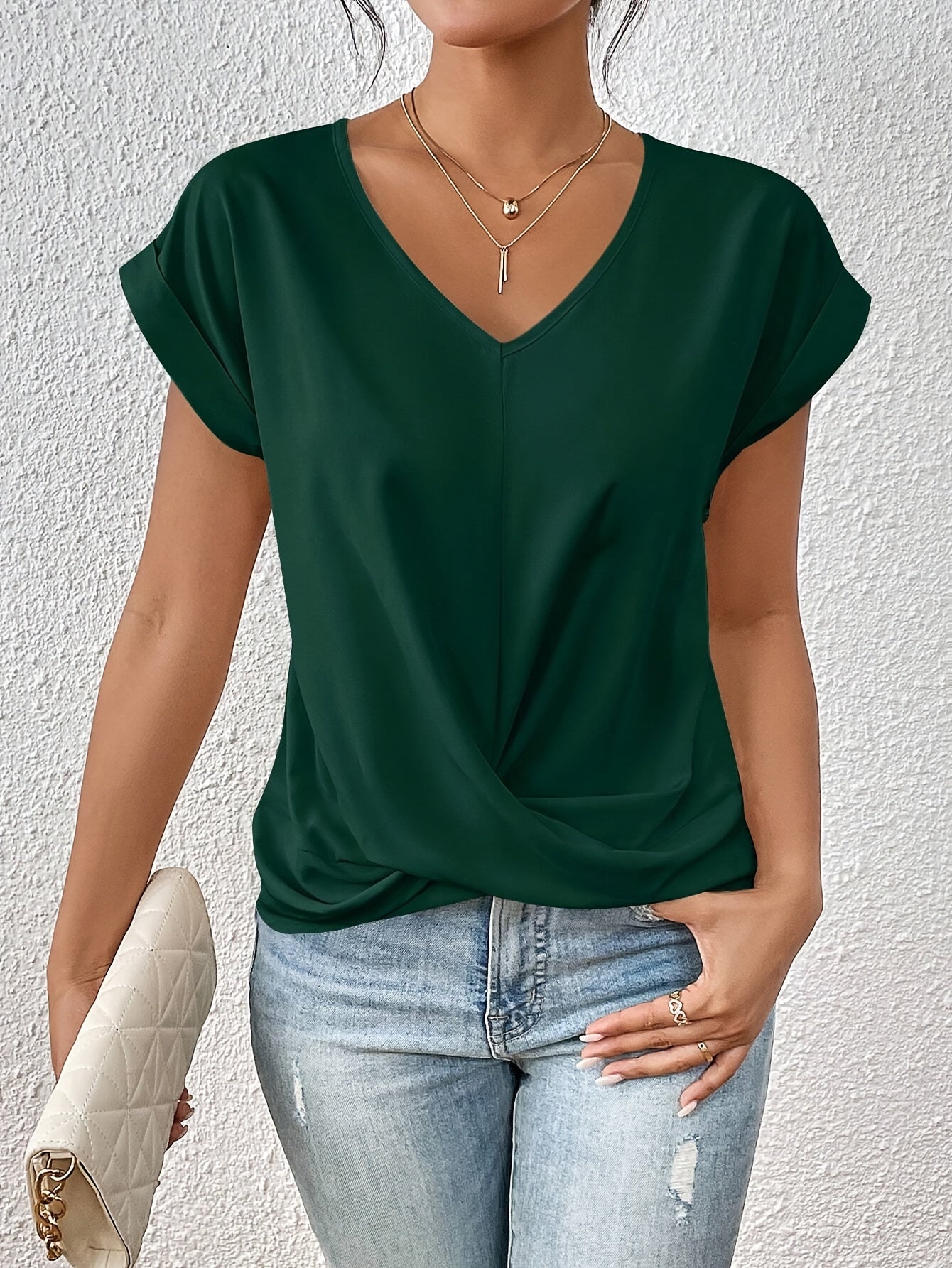 Manera | Camiseta casual con escote corazón