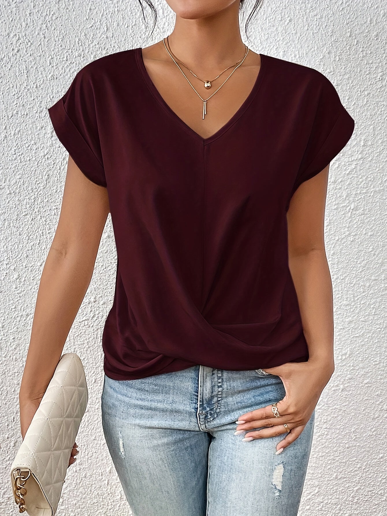 Manera | Camiseta casual con escote corazón