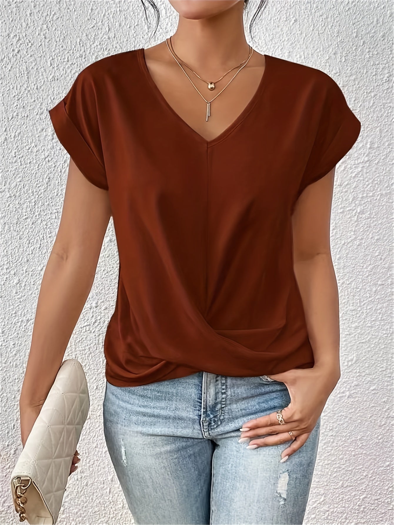 Manera | Camiseta casual con escote corazón