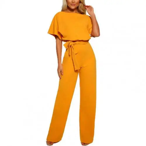 Manera - Jumpsuit met hoge taille en rechte pijpen