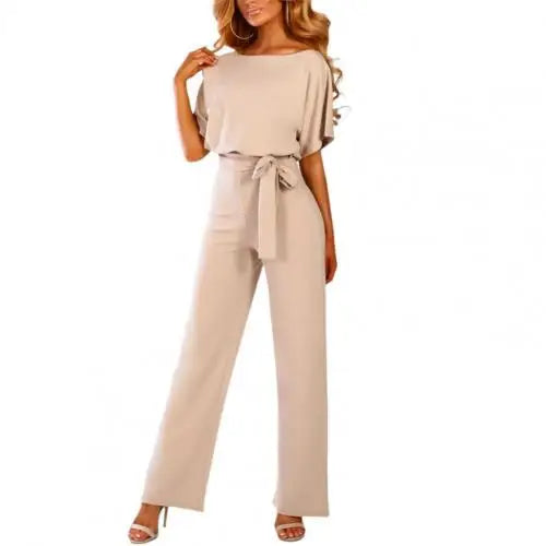 Manera - Jumpsuit met hoge taille en rechte pijpen